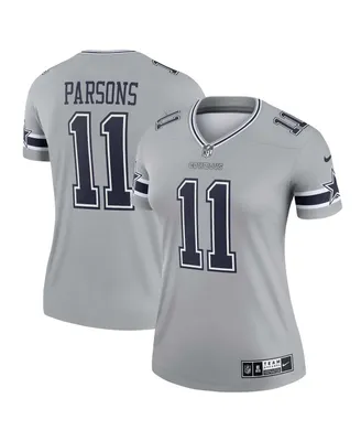 Women's Nike Micah Parsons Silver Dallas Cowboys Inverted Legend Jersey