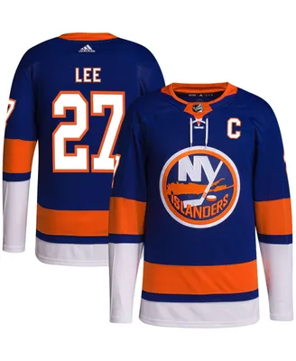 Men's adidas Anders Lee Royal New York Islanders Captain Patch Authentic Pro Home Player Jersey