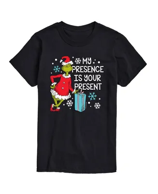 Airwaves Men's Dr. Seuss The Grinch Presence Is Present Graphic T-shirt