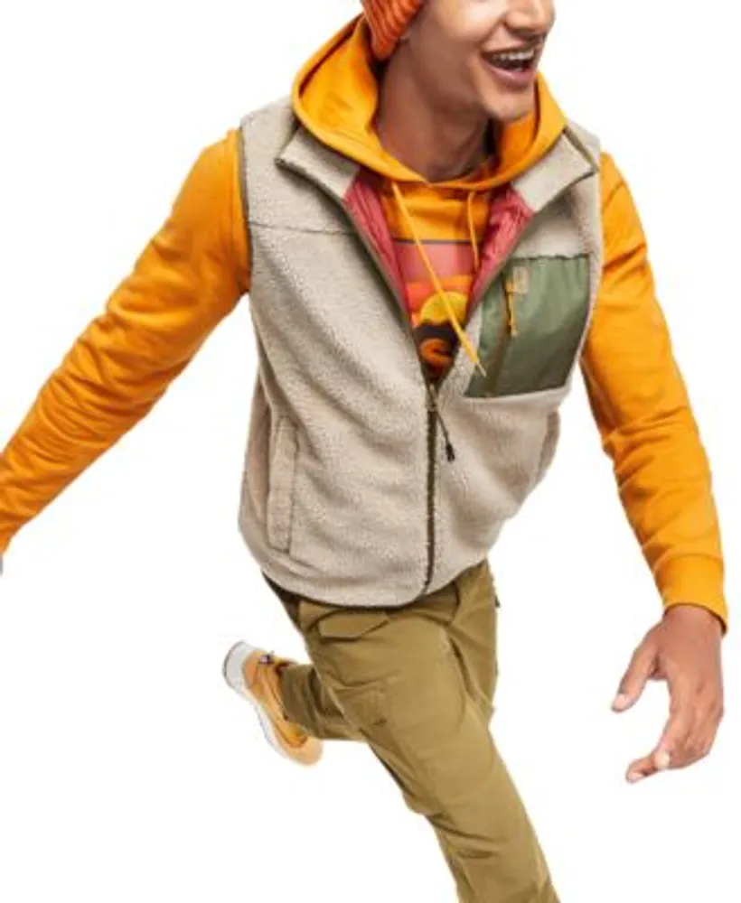 Mens Bass Outdoor Sherpa Vest With A Graphic Hoodie