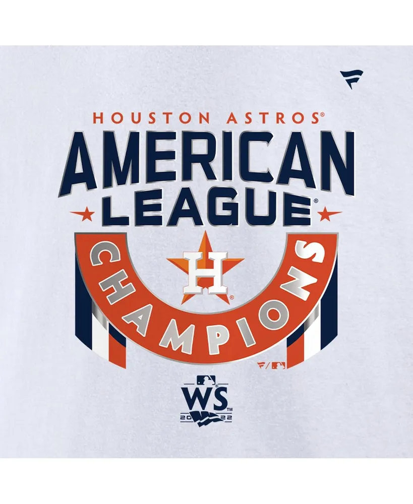 Men's Fanatics White Houston Astros 2022 American League Champions Locker Room Big and Tall T-shirt