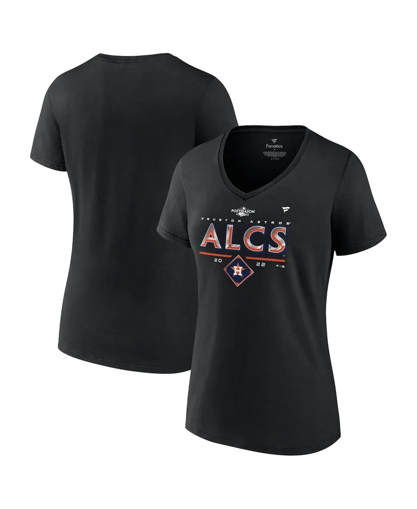 Women's Fanatics Black Houston Astros 2022 Division Series Winner Locker Room Plus V-Neck T-shirt