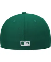 Men's New Era Kelly Green Houston Astros White Logo 59FIFTY Fitted Hat