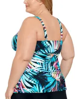 Swim Solutions Plus Triple Tier Tankini, Created For Macy's