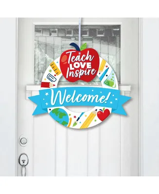 Thank You Teachers - Outdoor Teacher Appreciation Decor - Front Door Wreath
