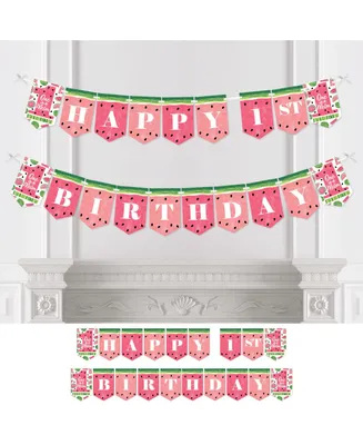 1st Birthday One in a Melon - Bunting Banner Party Decor - Happy 1st Birthday