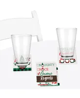 Big Dot of Happiness Red and Green Holiday Gnomes - Christmas Party Decorations - Drink Coasters 6 Ct