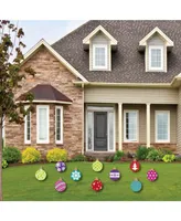 Colorful Ornaments Lawn Decor - Outdoor Holiday & Christmas Yard Decor - 10 Pc