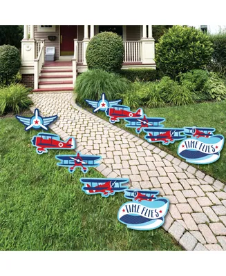 Taking Flight - Airplane - Lawn Decor - Outdoor Party Yard Decor - 10 Pc