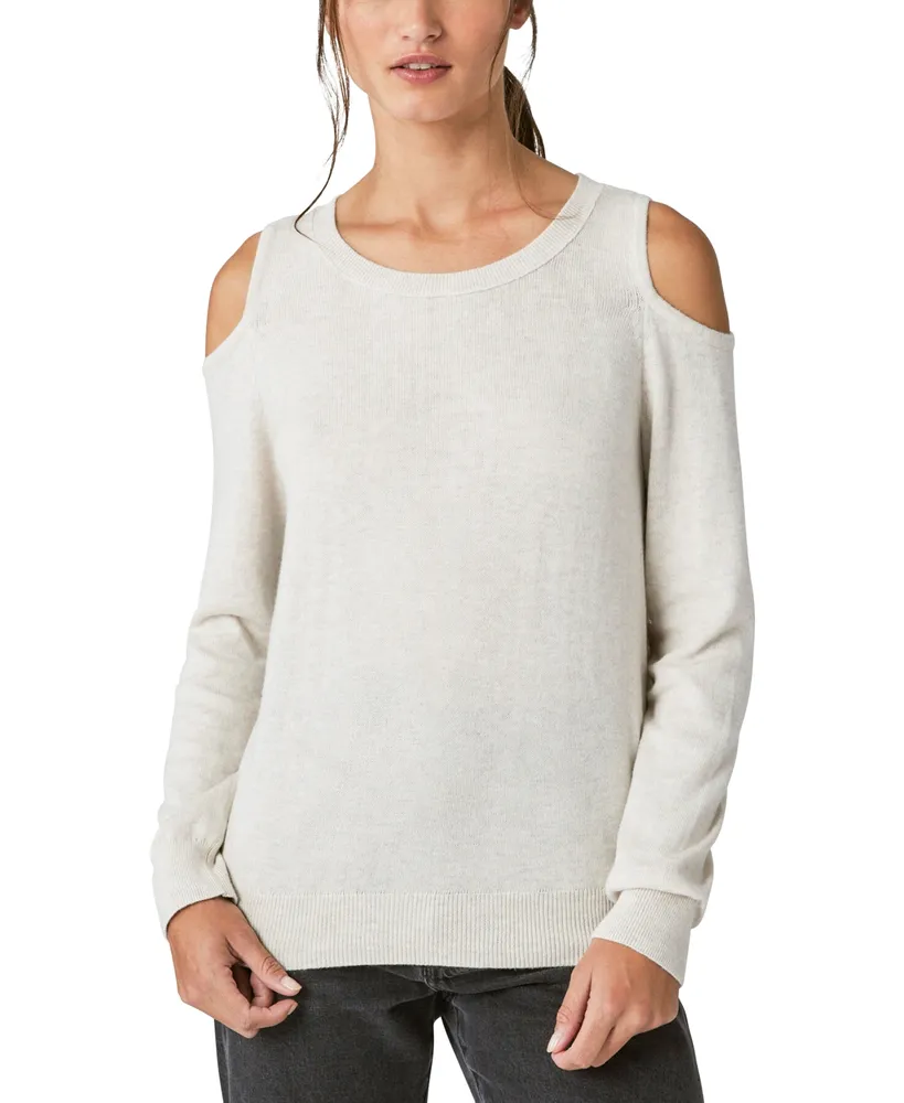 Lucky Brand Women's Cold-Shoulder Long-Sleeve Sweater