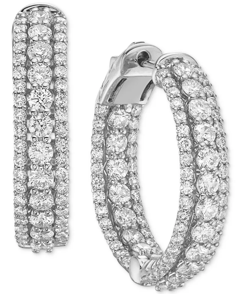 Diamond & Out Hoop Earrings (2-3/4 ct. t.w.)