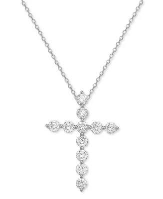 Diamond Cross Pendant Necklace (1 ct. t.w.), 16" + 2" extender