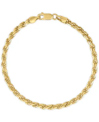Esquire Men's Jewelry Rope Link Chain Bracelet (4mm), Created for Macy's
