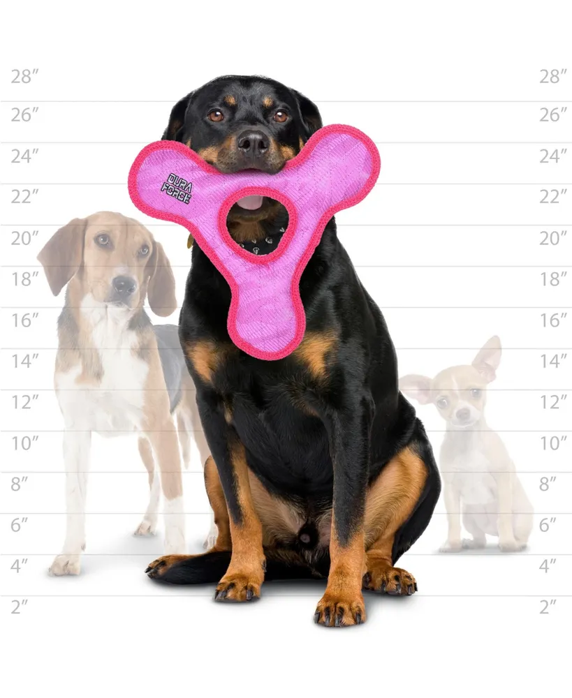 DuraForce TriangleRing Tiger Pink-Pink, Dog Toy