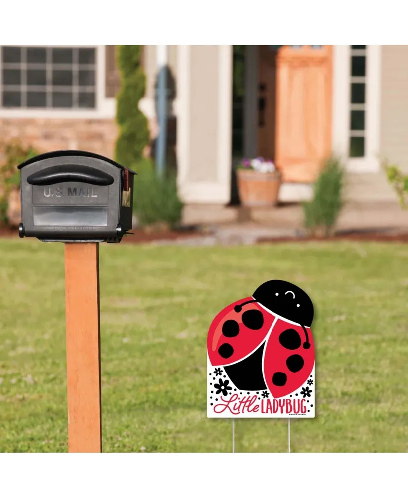 Happy Little Ladybug - Outdoor Lawn Sign - Party Yard Sign - 1 Pc