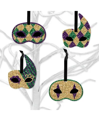 Mardi Gras - Masquerade Decorations - Tree Ornaments - Set of 12