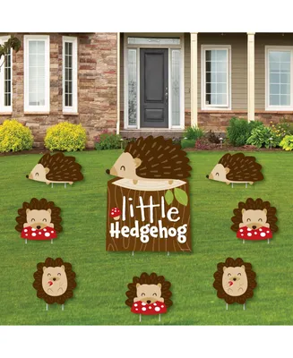 Forest Hedgehogs - Woodland Birthday Party or Baby Shower Yard Signs - 8 Ct