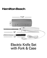 Hamilton Beach Electric Knife Set with Fork and Case - 74251