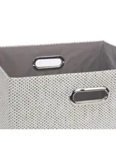 Lambs Ivy Gray Foldable/Collapsible Storage Bin/Basket Organizer with Handles