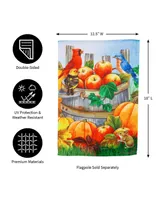 Evergreen Apples and Pumpkins Garden Suede Flag