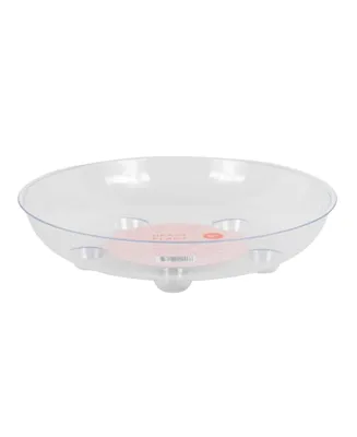 Cwp Heavy Gauge Footed Carpet Saver Saucer, 6-Inch Diameter, Clear