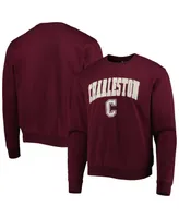 Men's Colosseum Maroon Charleston Cougars Arch Over Logo Pullover Sweatshirt