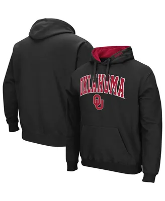 Men's Colosseum Black Oklahoma Sooners Arch & Team Logo 3.0 Pullover Hoodie