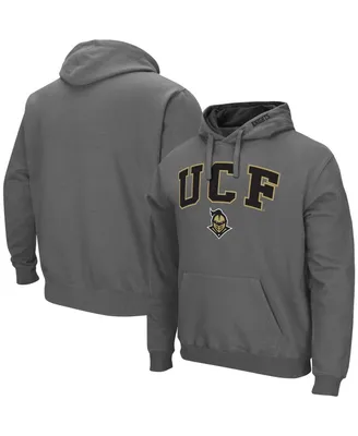 Men's Colosseum Charcoal Ucf Knights Arch & Logo Pullover Hoodie
