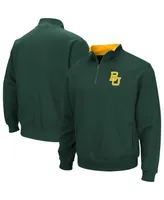 Men's Colosseum Green Baylor Bears Tortugas Quarter-Zip Sweatshirt