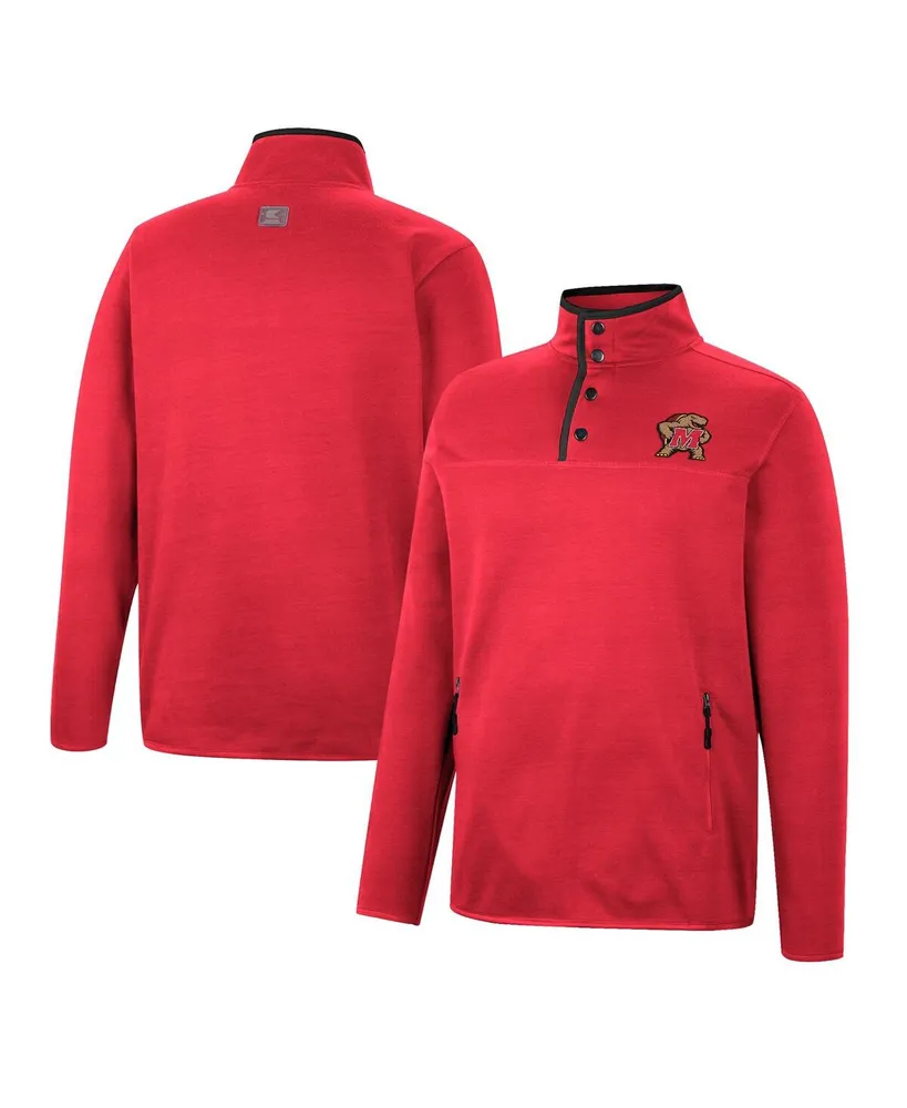 Men's Colosseum Red Maryland Terrapins Rebound Quarter-Snap Jacket