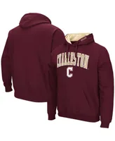 Men's Colosseum Maroon Charleston Cougars Arch & Logo Pullover Hoodie