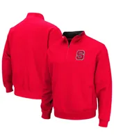 Men's Colosseum Red Nc State Wolfpack Tortugas Quarter-Zip Sweatshirt