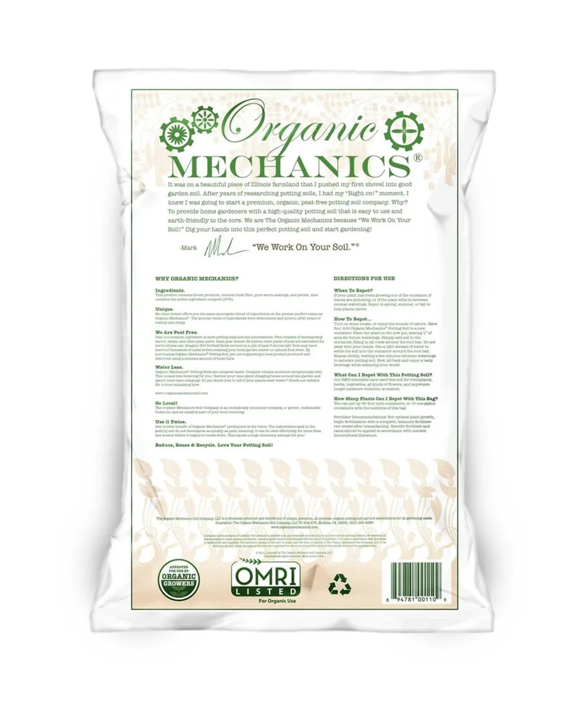 Organic Mechanics, Premium Blend Potting Soil- 1 cubic feet