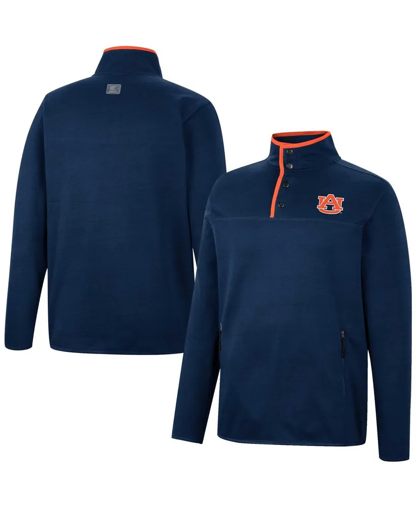 Men's Colosseum Navy Auburn Tigers Rebound Quarter-Snap Jacket