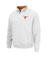 Men's Colosseum White Texas Longhorns Tortugas Quarter-Zip Sweatshirt