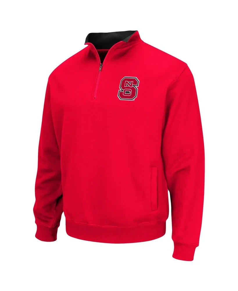 Men's Colosseum Red Nc State Wolfpack Tortugas Quarter-Zip Sweatshirt