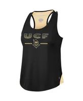 Women's Colosseum Black Ucf Knights Sachs 2-Hit Scoop Neck Racerback Tank Top