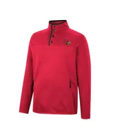 Men's Colosseum Red Louisville Cardinals Rebound Quarter-Snap Jacket