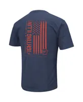 Men's Colosseum Navy Illinois Fighting Illini Oht Military-Inspired Appreciation Flag 2.0 T-shirt