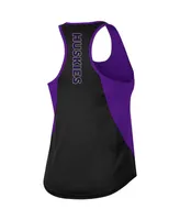 Women's Colosseum Purple Washington Huskies Sachs 2-Hit Scoop Neck Racerback Tank Top