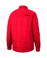 Men's Colosseum Scarlet Nebraska Huskers Detonate Quilted Full-Snap Jacket