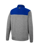 Men's Colosseum Gray, Royal Florida Gators Putter Herringbone Full-Zip Jacket
