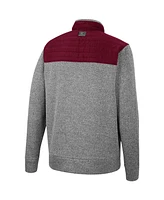 Men's Colosseum Charcoal, Maroon Texas A&M Aggies Putter Herringbone Full-Zip Jacket