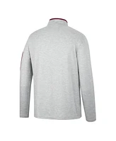 Men's Colosseum Heathered Gray, Maroon Texas A&M Aggies Country Club Windshirt Quarter-Zip Jacket