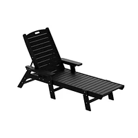 WestinTrends Adirondack Outdoor Chaise Lounge for Patio Garden Poolside (Set of 2)