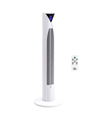 Standing Oscillating Cooling Tower Fan w/ 4 Modes, Timer, White