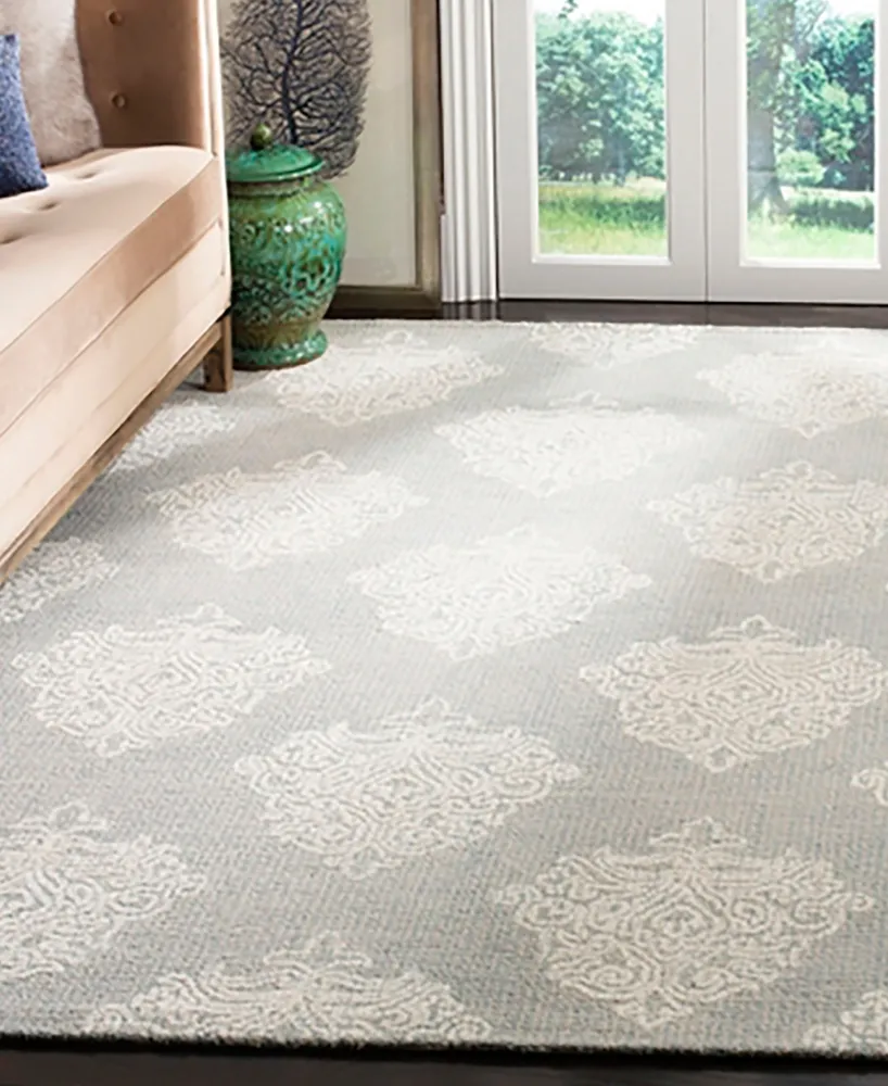 Safavieh Abstract 523 Aqua and Ivory 4' x 6' Area Rug