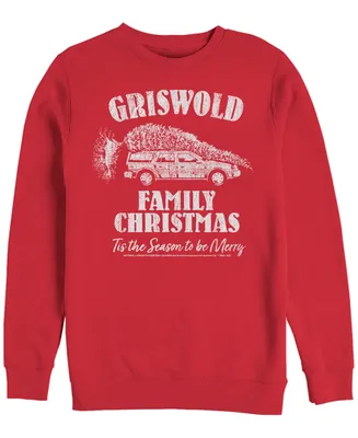 Fifth Sun Men's National Lampoon Christmas Vacation Vintage-like Griswold Crew Fleece Pullover