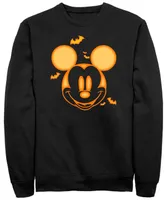 Fifth Sun Men's Mickey Classic Pumpkin Crew Fleece Pullover