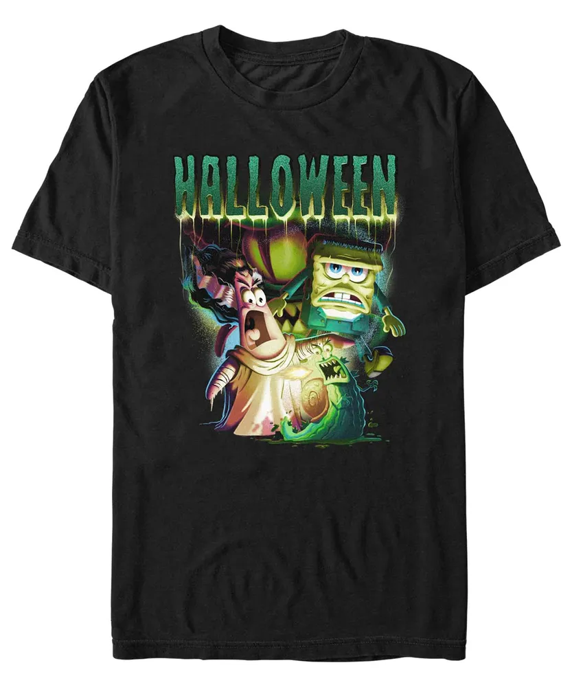 Fifth Sun Men's SpongeBob SquarePants Shock Halloween Short Sleeves T-shirt